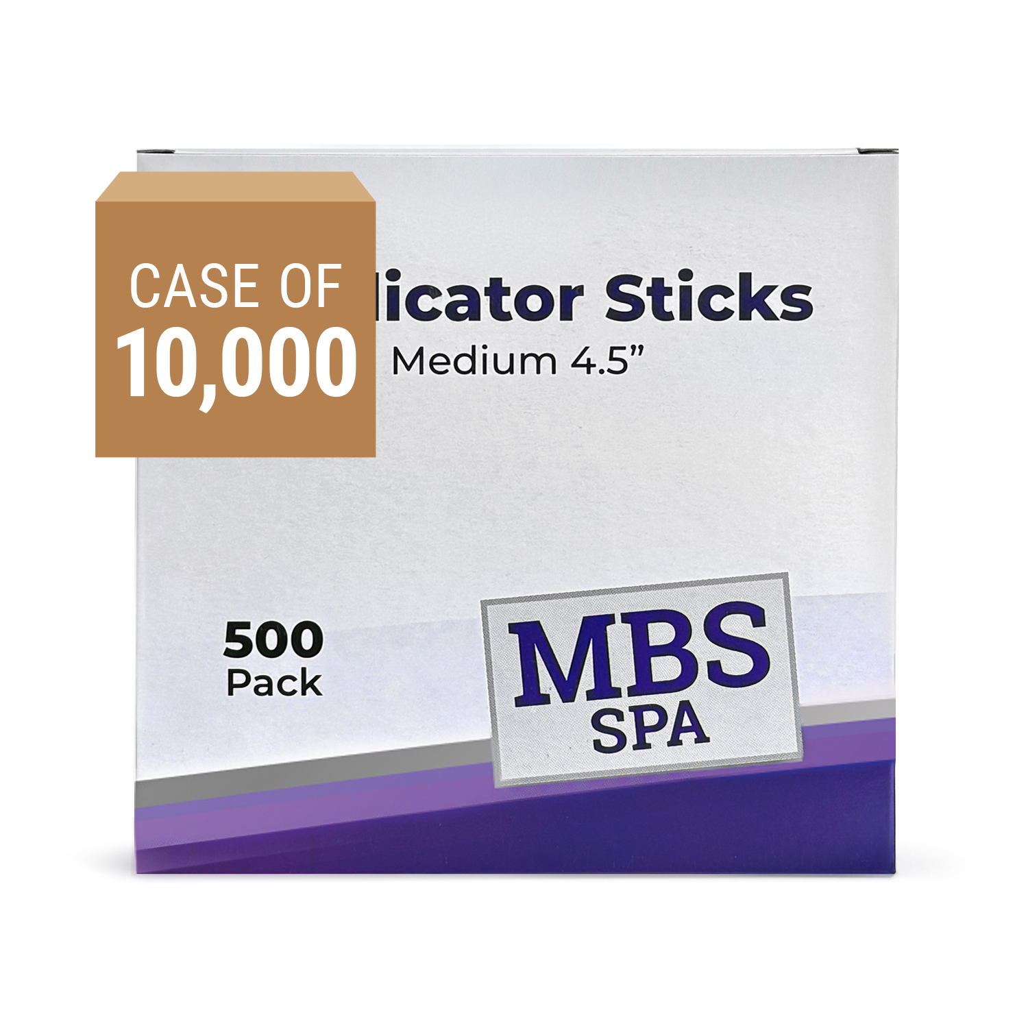 MBS Spa Applicator Sticks Medium 4.5", Case of 10,000