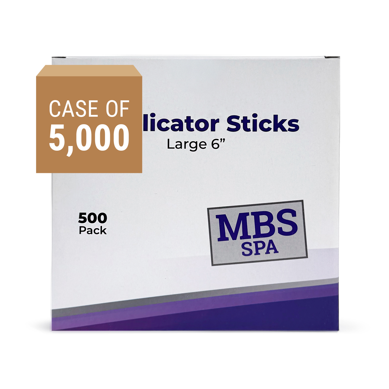 MBS Spa Applicator Sticks Large 6", Case of 5,000