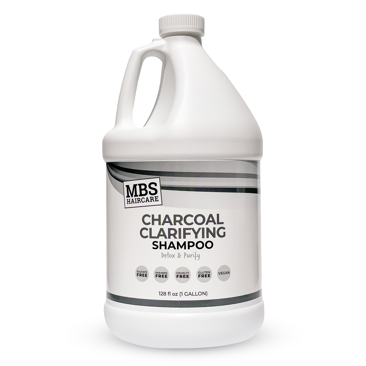 MBS Haircare Charcoal Clarifying Shampoo, Gallon-A