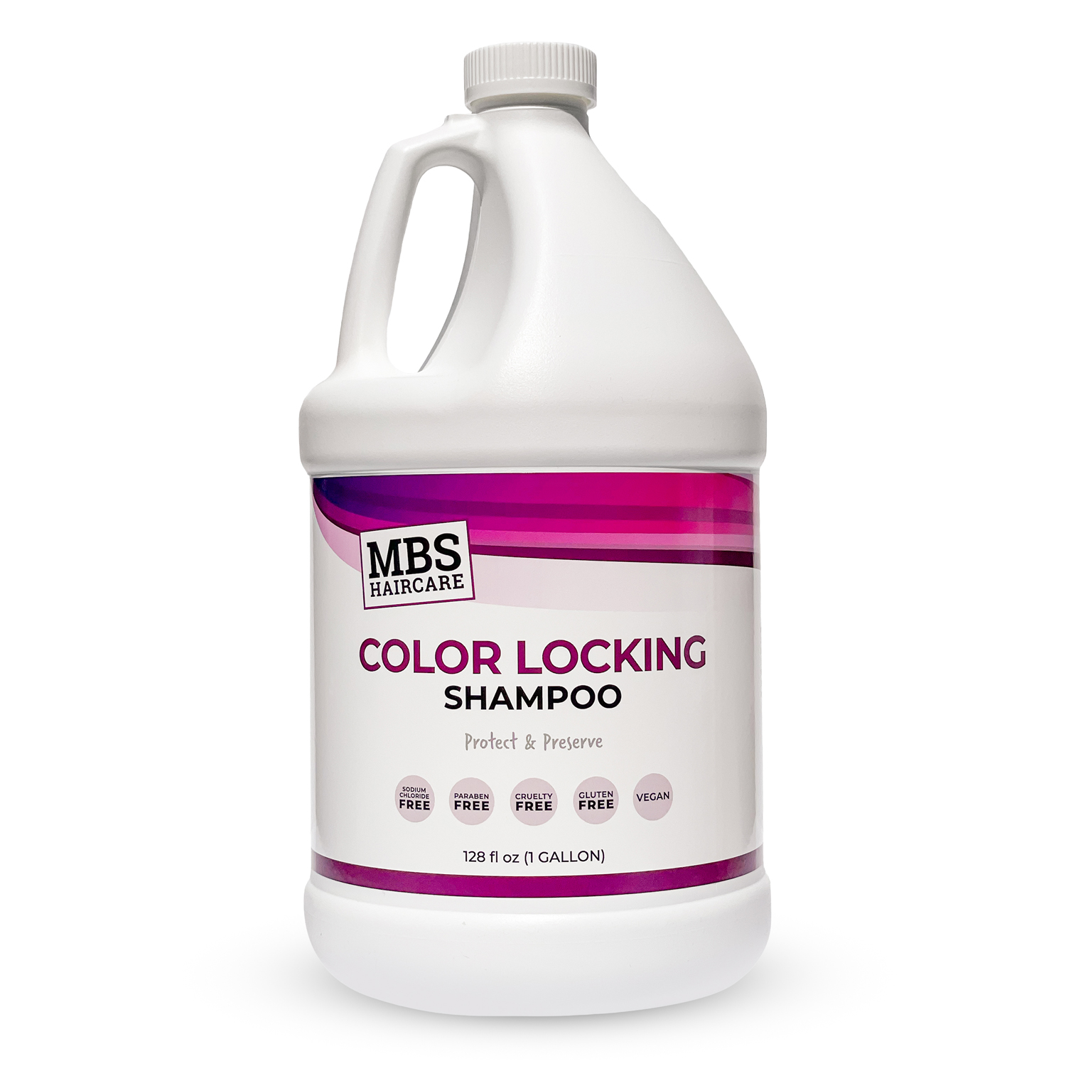 MBS Haircare Color Locking Shampoo, Gallon-A