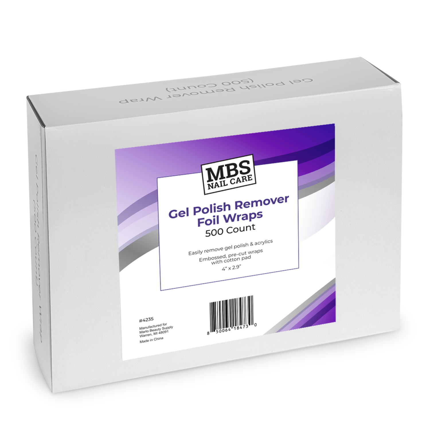 MBS Nail Care Gel Polish Remover Foil Wraps, 500 Count-a