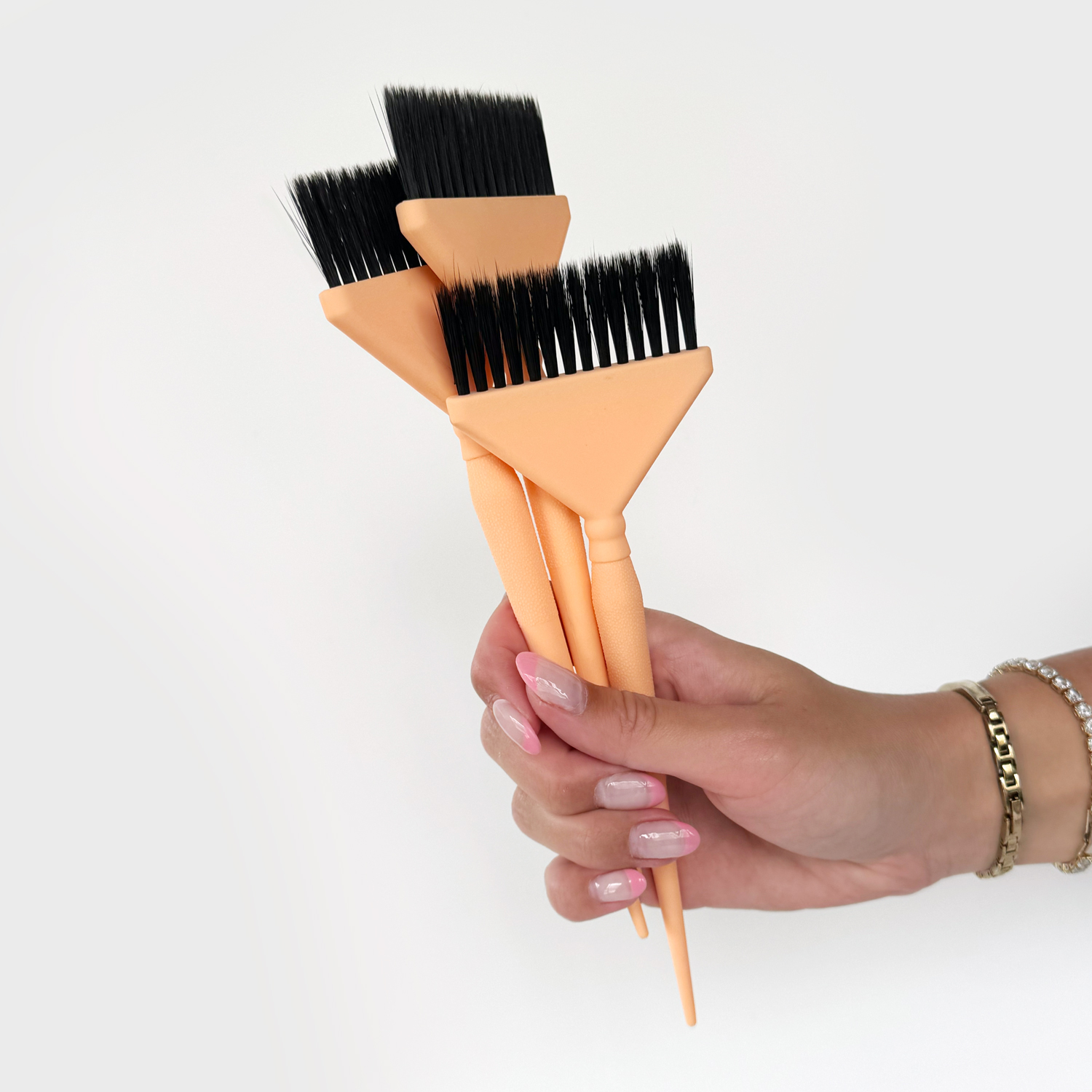 MBS Supplies The Wide Tint Brush (Peach), 3 Pack-A