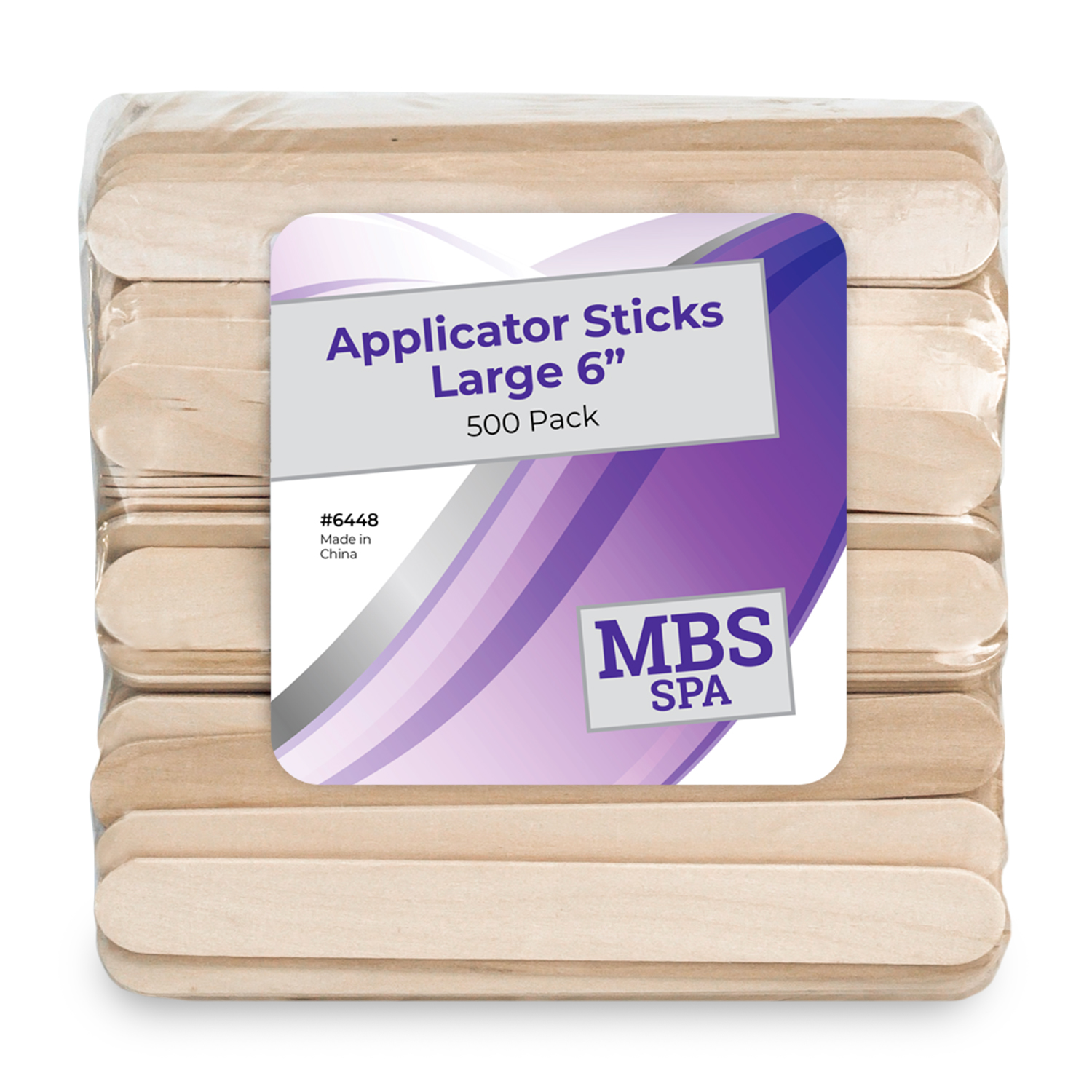 MBS Spa Applicator Sticks Large 6", 500 Pack-a