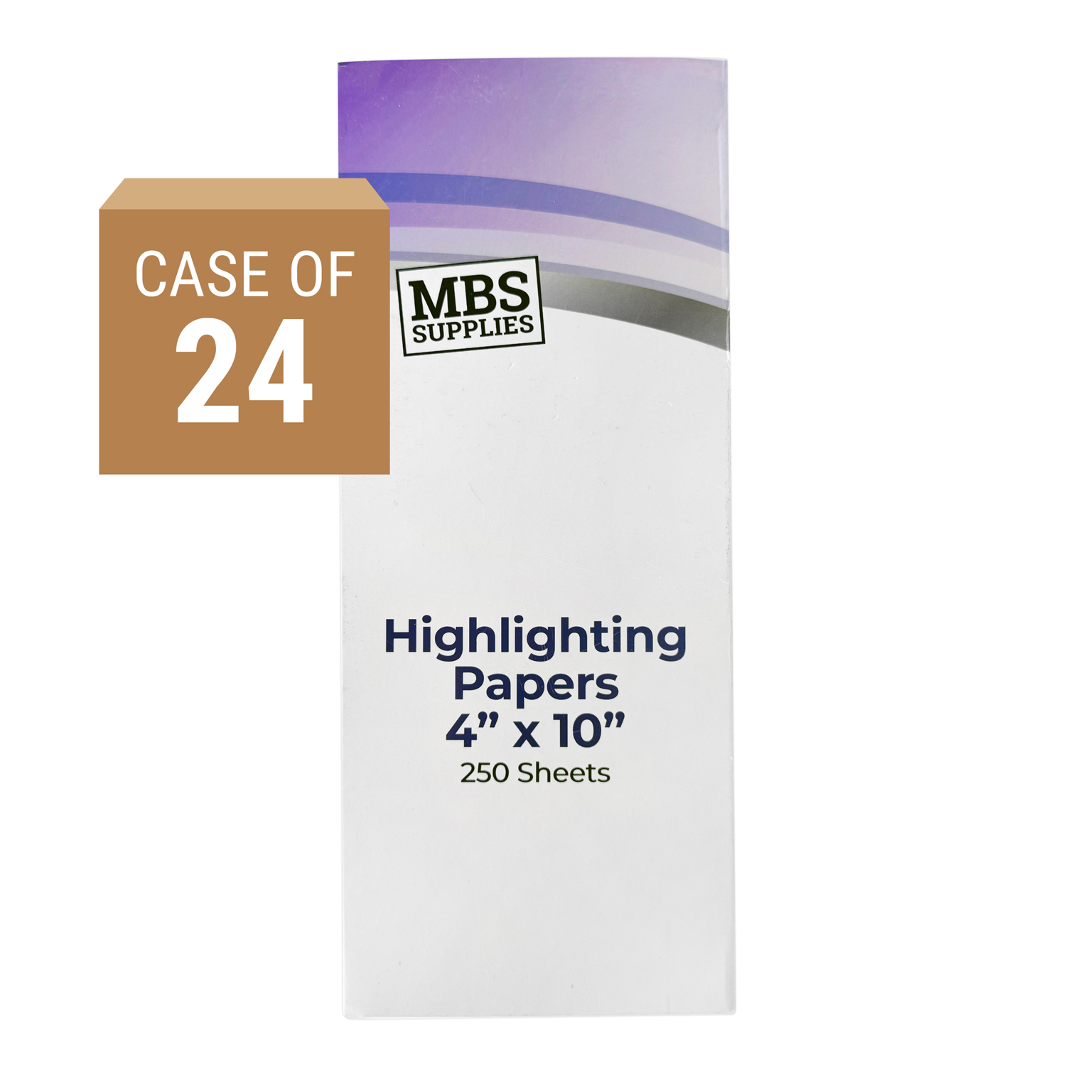 MBS Supplies Highlighting Papers 4" x 10", 250 Sheets