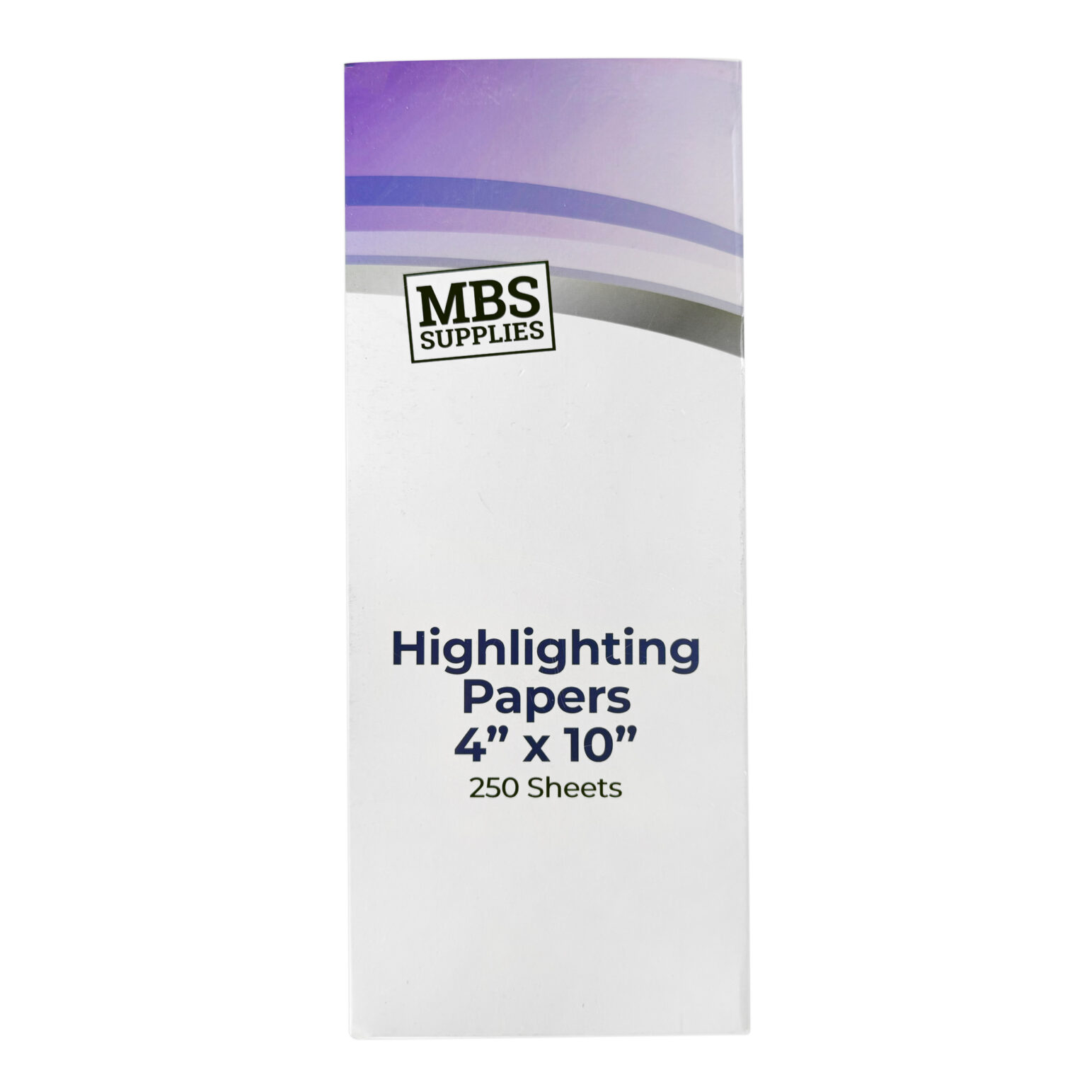 MBS Supplies Highlighting Papers 4" x 10", 250 Sheets-B