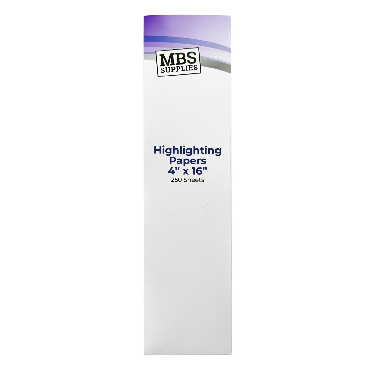 MBS Supplies Highlighting Papers 4" x 10", 250 Sheets-A