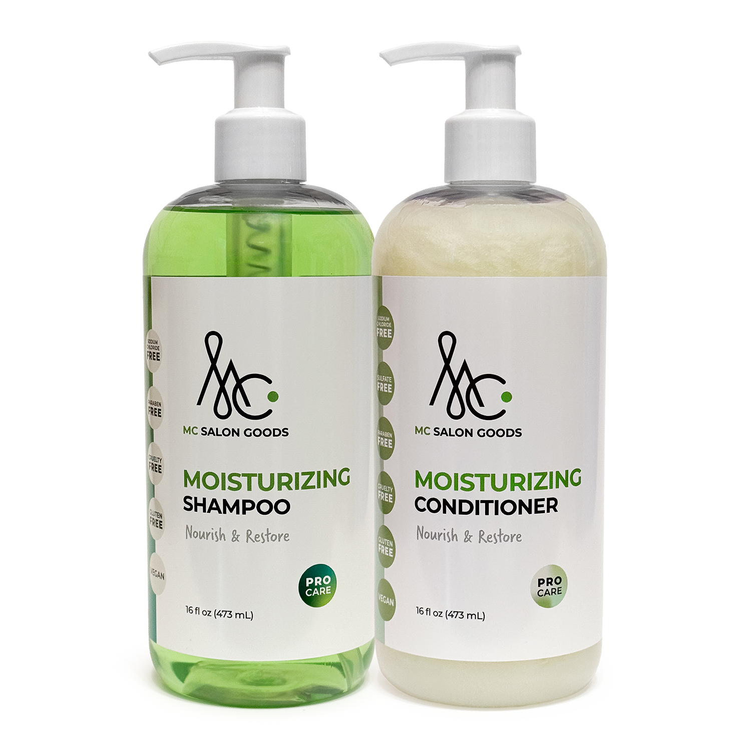 Moisturizing Shampoo & Conditioner, 16 oz (Duo Pack)