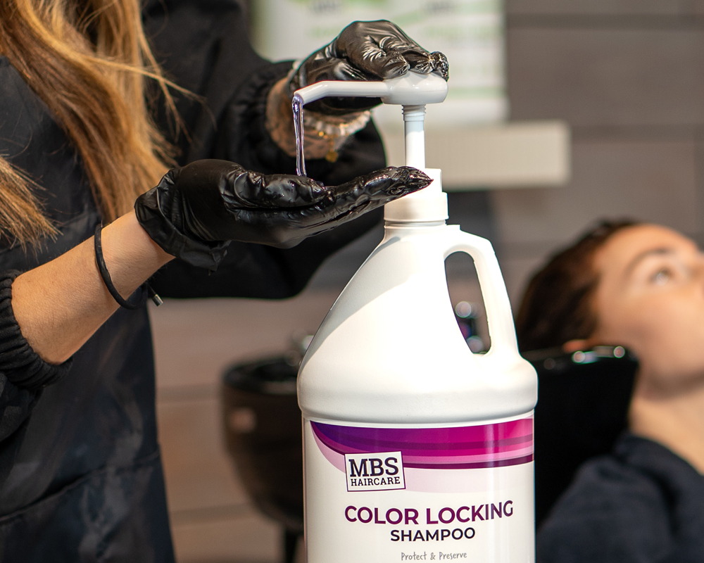 MBS Haircare Shampoo Gallon at a shampoo bar